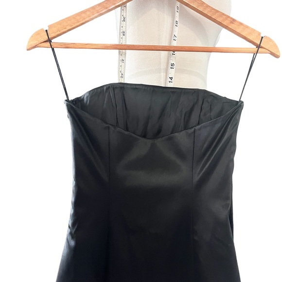 Moschino Cheap & Chic Black Satin Mini Cocktail Dress Sz 0/4 - Picture 8 of 11